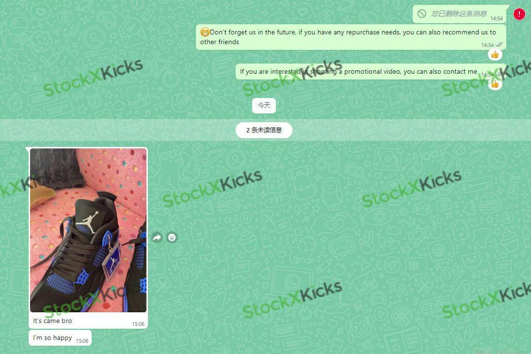 Feedback For Best Replica Air Jordan 4 Retro Blue Thunder CT8527-018 From Stockxkicks Customers