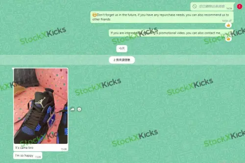 Feedback For Best Replica Air Jordan 4 Retro Blue Thunder CT8527-018 From Stockxkicks Customers
