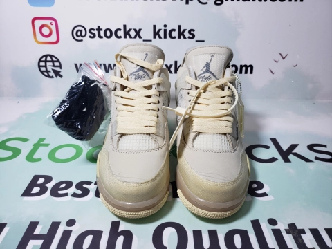 Stockx Kicks QC Pictures | Best Jordan 4 Reps Jordan 4 Retro Off-White Sail (W) CV9388-100