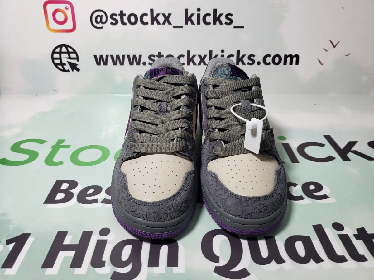 Stockx Kicks QC Pictures | Best Bape Sta Reps : A Bathing Ape Court Sta Mist Grey Royal Purple Reps