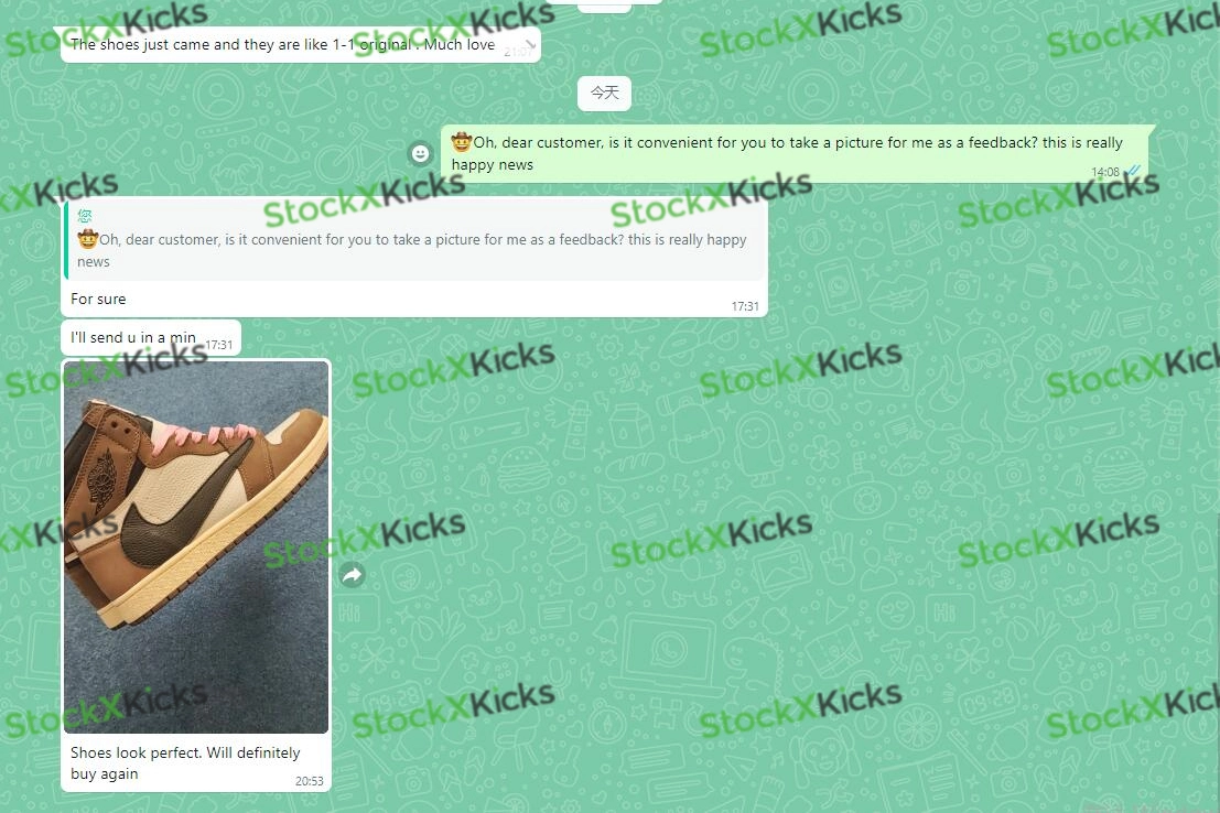 Feedback For Best Replica Travis Scott x Air Jordan 1 High OG TS SP CD4487-100 From Stockxkicks Customers-2