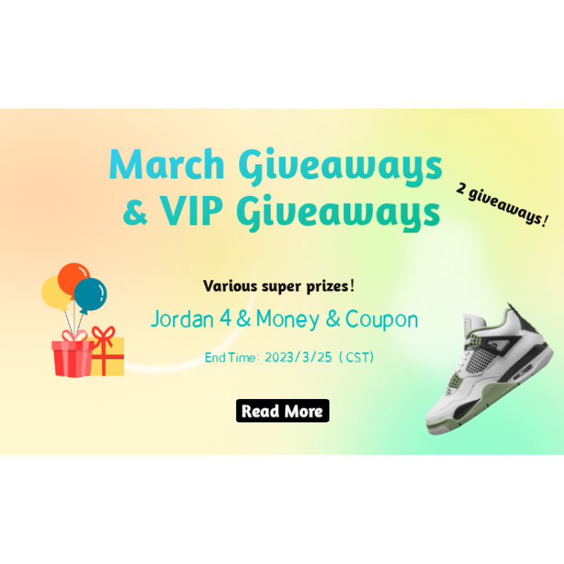 Stockxkicks March Giveaways & VIP Giveaways