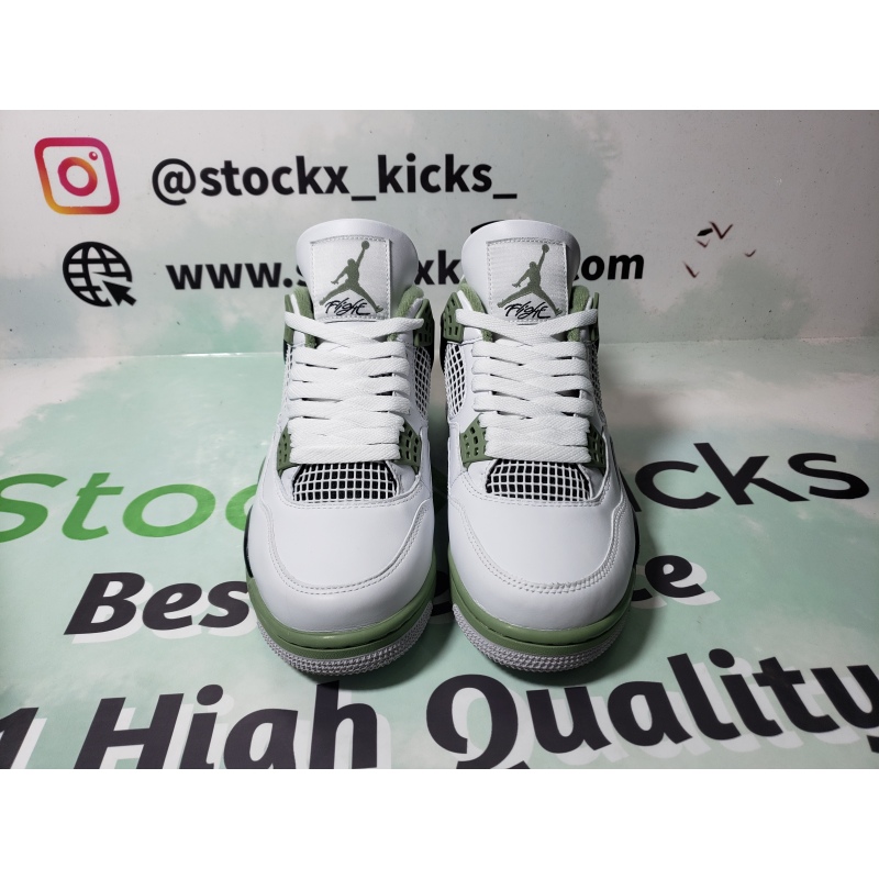 Stockxkicks' Quality Check Photos of Jordan 4 Seafoam AQ9129-103 Reps Receive Rave Reviews From Customer
