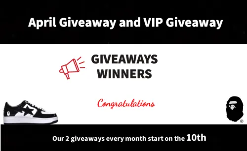 April Giveaways And VIP Giveaway Winners Announce