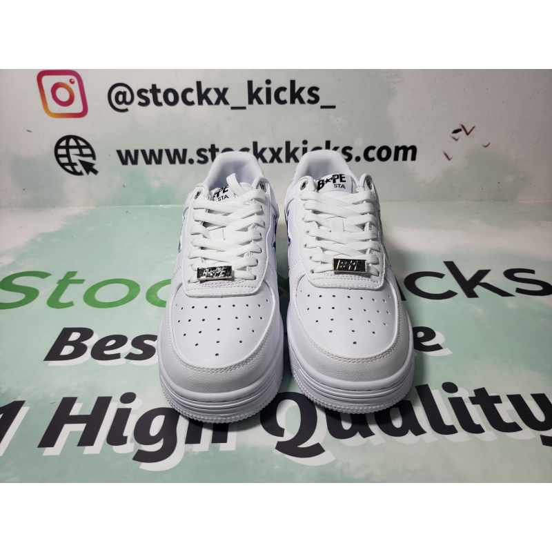 Perfect Quality Check Pictures: Bape Sta White Blue Camouflage Reps 1H20-191-045 From Stockx Kicks