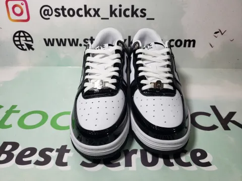 New QC Photos: A Bathing Ape Bape Sta Low Black White Reps 1H70-191-001 From Stockx Kicks