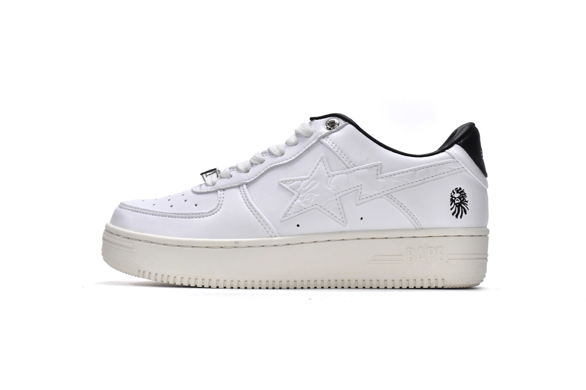 Get A Bathing Ape Bape Sta Black White Silver Reps From Stockx Kicks