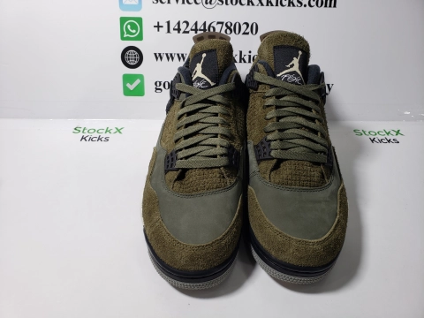 Stockx Kicks Offers Best PK God Batch Nike Air Jordan 4 Craft Olive Fake Shoes