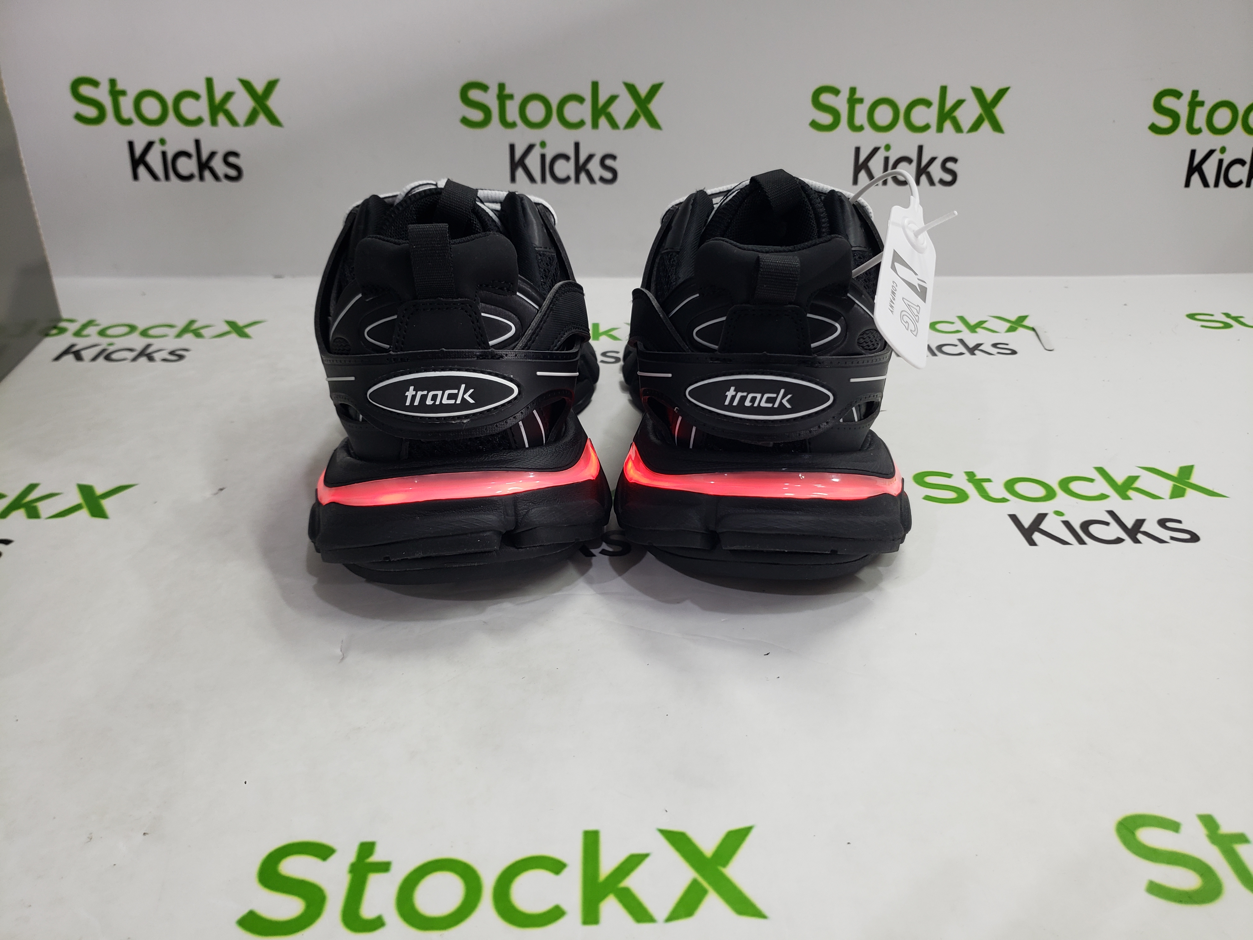 buy best fake balenciaga track reps sneakers, including Balenciaga Track Tess Black and White (LED) reps from legit site stockxkicks