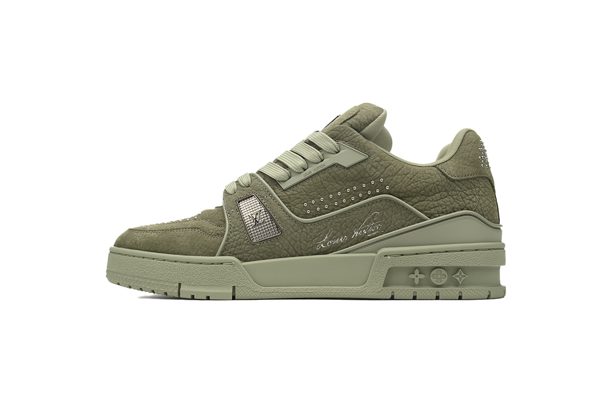 Replica Sneakers QC Photos: Louis Vuitton Trainer Green
