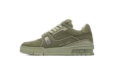 Replica Sneakers QC Photos: Louis Vuitton Trainer Green