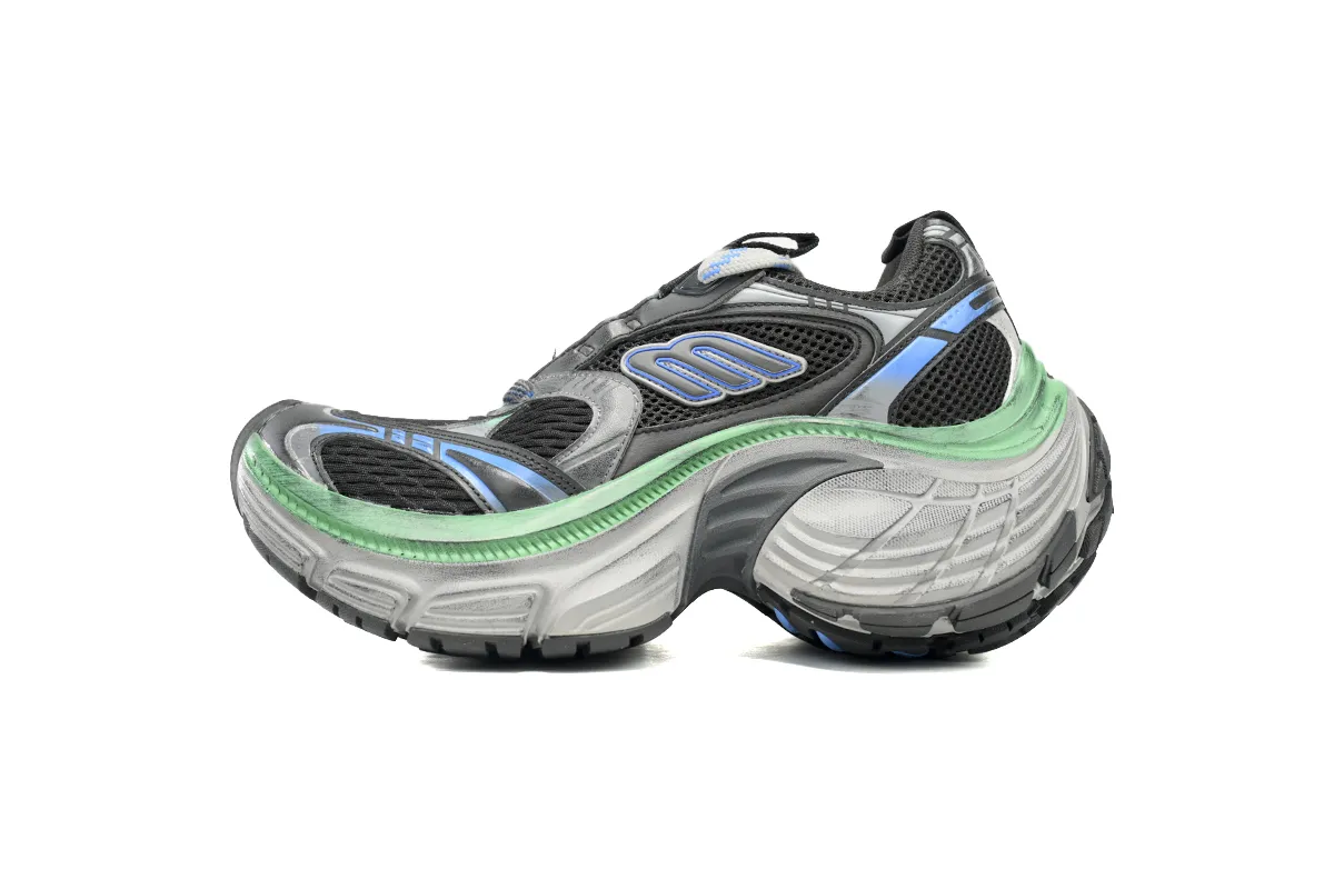 Replica Sneakers QC Photos:Balenciaga Black Blue Green 784342 W2MV2 1143