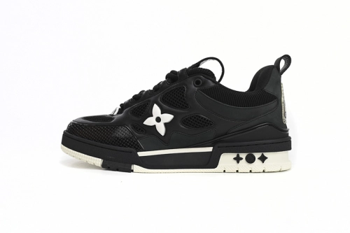 Customer Feedback：Louis Vuitton Skate Sneaker Leather lace up Fashionable Board Shoes Black 51BCOLRB