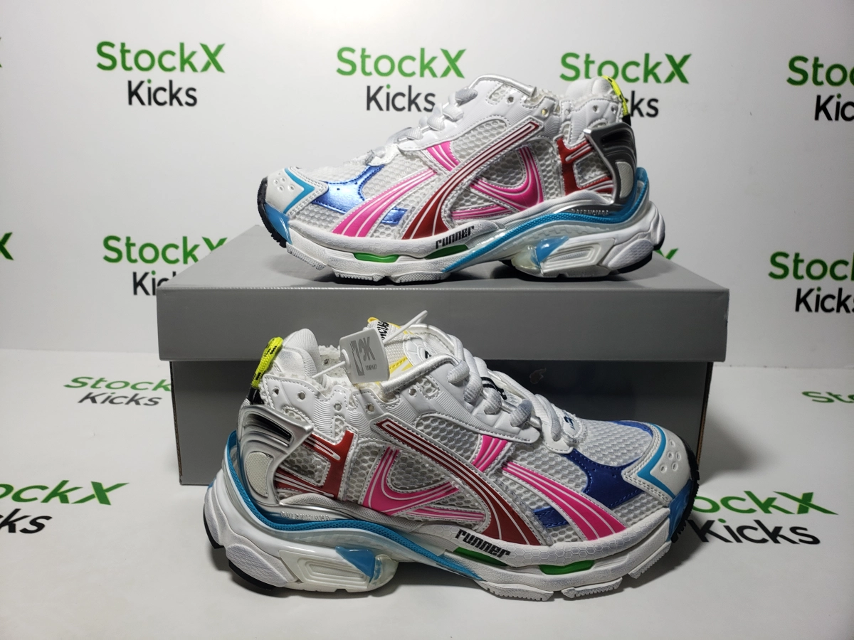Replica Sneakers QC Photos:Balenciaga Runner Sneaker White Multi-Color 772774 W3RBW 9645