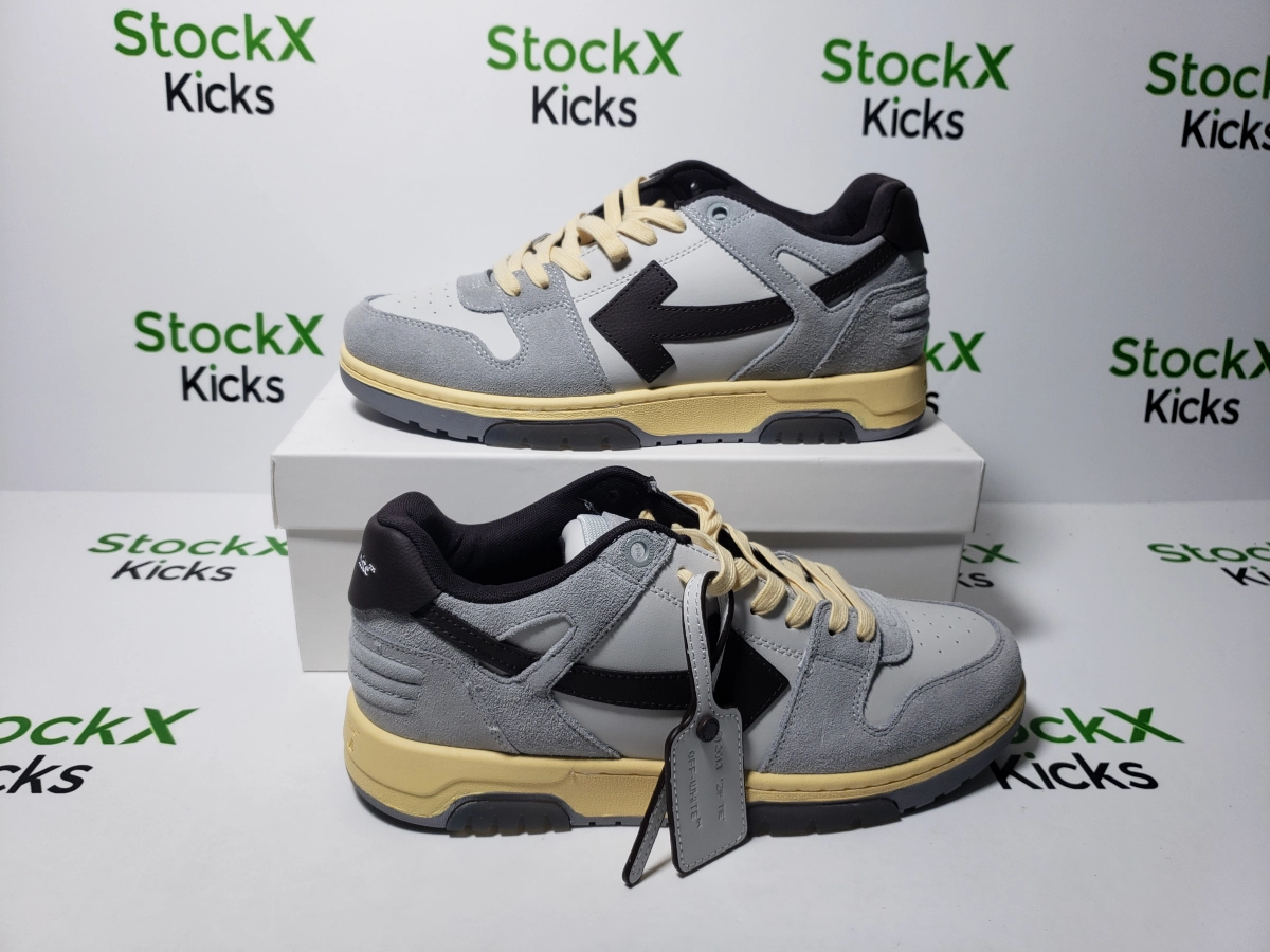 Replica Sneakers QC Photos：PK God Batch OFF-WHITE Out Of Office OOO Low Light Grey Anthracite OMIA189S 24LEA011 0511