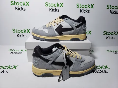 Replica Sneakers QC Photos：PK God Batch OFF-WHITE Out Of Office OOO Low Light Grey Anthracite OMIA189S 24LEA011 0511