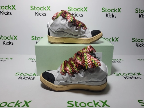 Replica Sneakers QC Photos：Lanvin Leather Curb White Ivory FM-SKRK11-DRAG-A2000