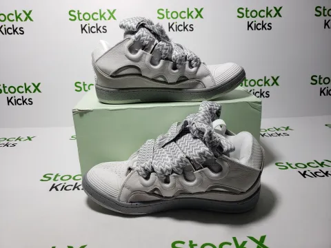 Replica Sneakers QC Photos：Lanvin Curb Sneaker White Grey Pale PB250110 FW SKDK02 DOTS P23
