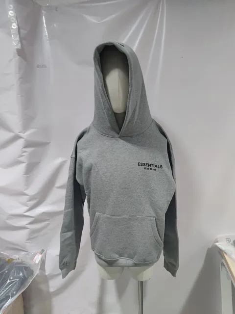 Replica Clothing QC Photos：Fear of God Essentials Hoodie Grey