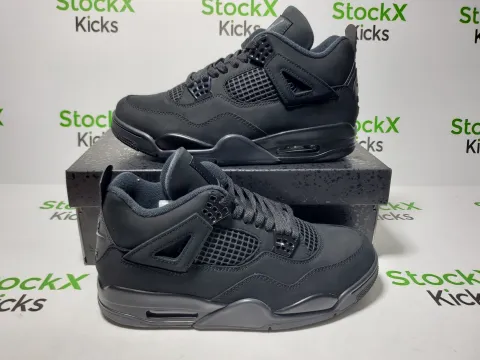 Replica Sneakers QC Photos:PK God Batch Air Jordan 4 Retro Black Cat (2025) FV5029-010