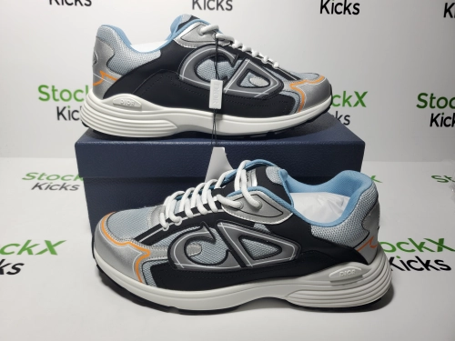 Replica Sneakers QC Photos：Dior B30 Reflective CD30 Grey Silver 3SN279ZYK-H882
