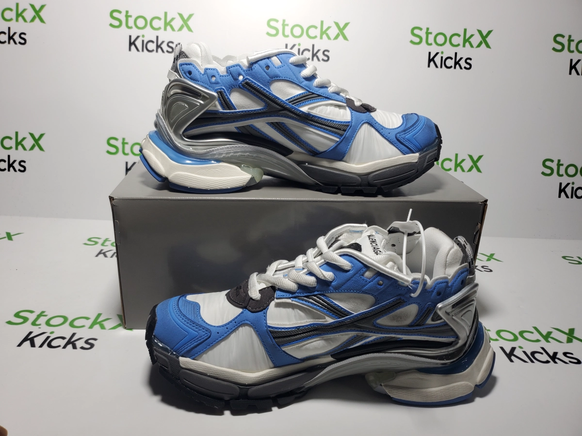 Replica Sneakers QC Photos：Balenciaga Runner Sneaker Worn-Out - Blue Grey 772774 W3RNY 4912