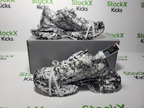 Replica Sneakers QC Photos：Balenciaga 3XL Sneaker Luminous Black Graffiti 734731 W3XDC 0236