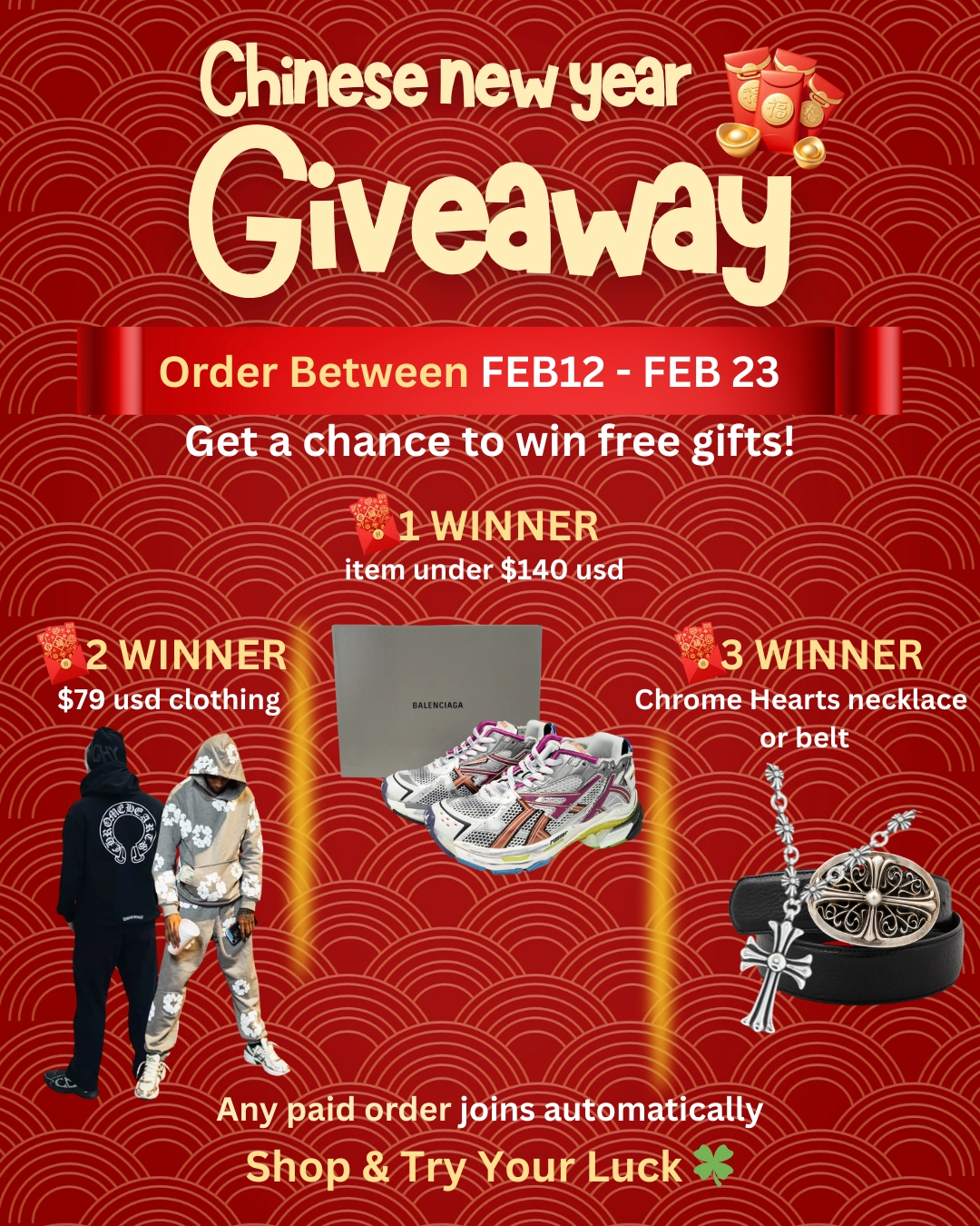 StockxKicksVIP Chinese New Year Holiday Order Winners Announced