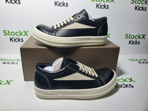 Replica Sneakers QC Photos：Rick Owens Strobe Vintage Low 'Black Milk'
