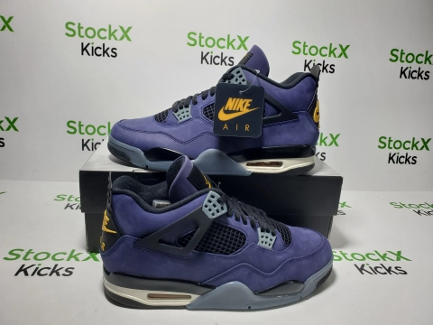 Replica Sneakers QC Photos：PK God Batch Air Jordan 4 Retro Lakers Purple FV5029-500