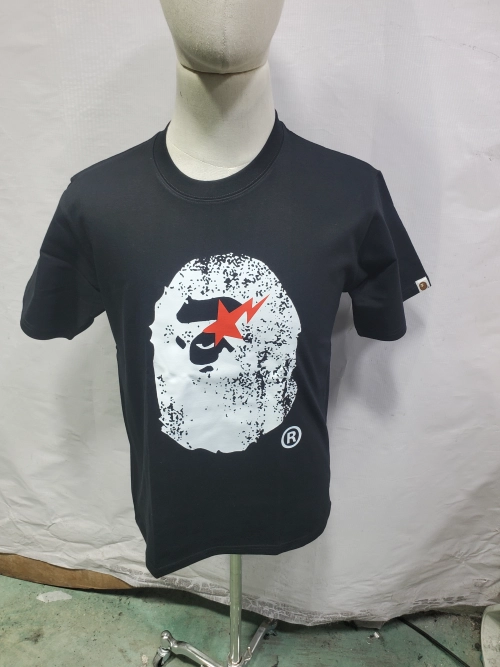 Replica Clothing QC Photos：Bape T-Shirt Black/ Blue EG 1044
