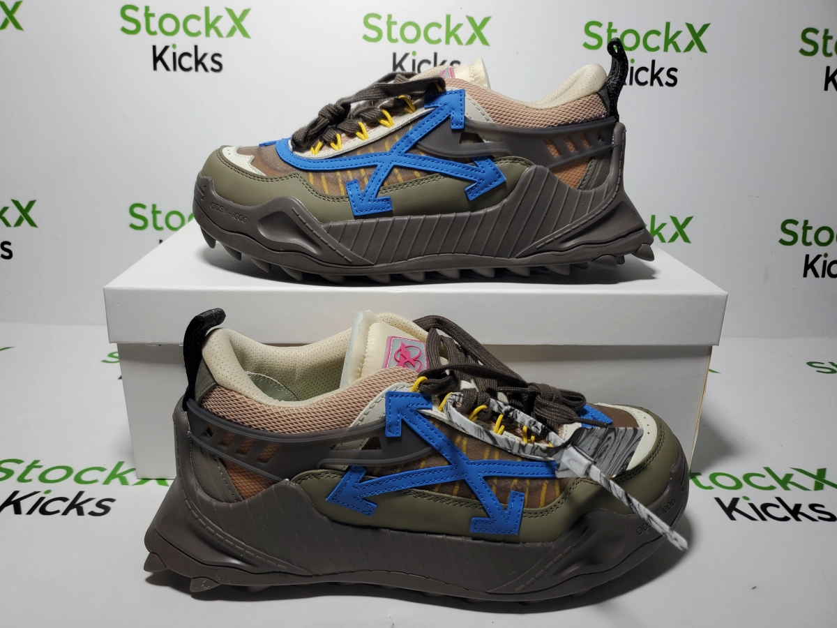 Replica Sneakers QC Photos：Off-White Odsy-1000 Blue Grey SS21 OMIA139R 21FAB00 10945