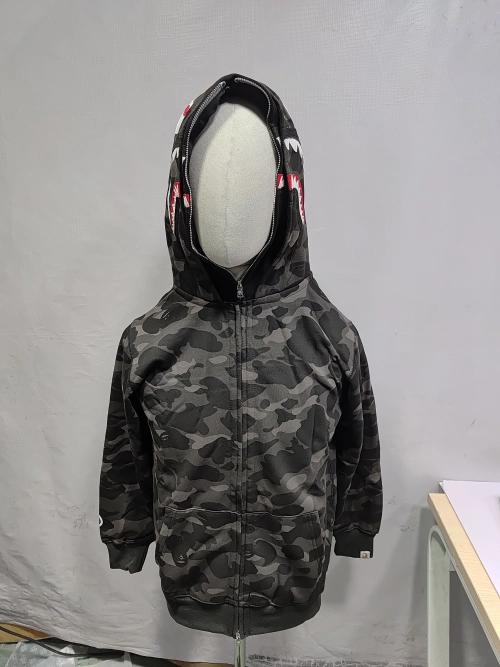 Replica Clothing QC Photos：BAPE Color Camo Shark Full Zip Hoodie Black