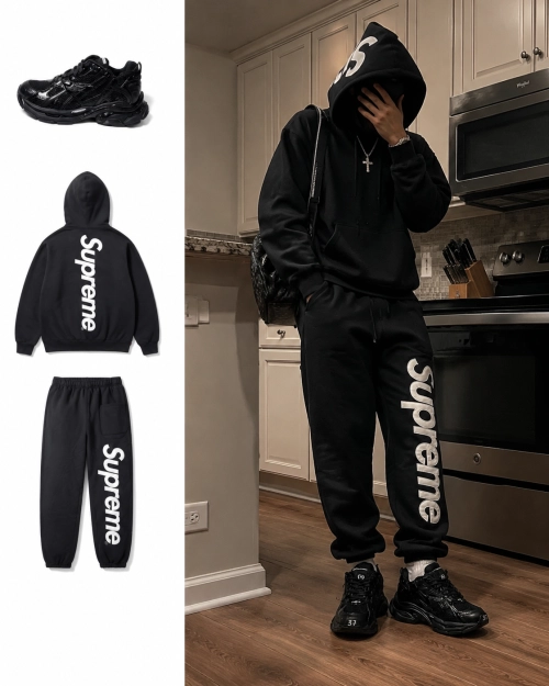 Best Back to School Outfit 2026: Supreme Satin Tracksuit & Balenciaga Runner Black | Stockxkicks
