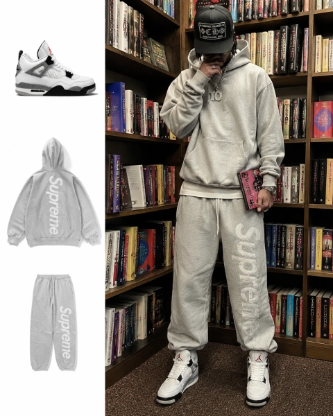Best Back to School Outfit 2026: Supreme Satin Tracksuit & Air Jordan 4 White Cement | Stockxkicks
