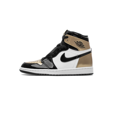 PK God Air Jordan 1 Retro High NRG Patent Gold Toe 861428-007