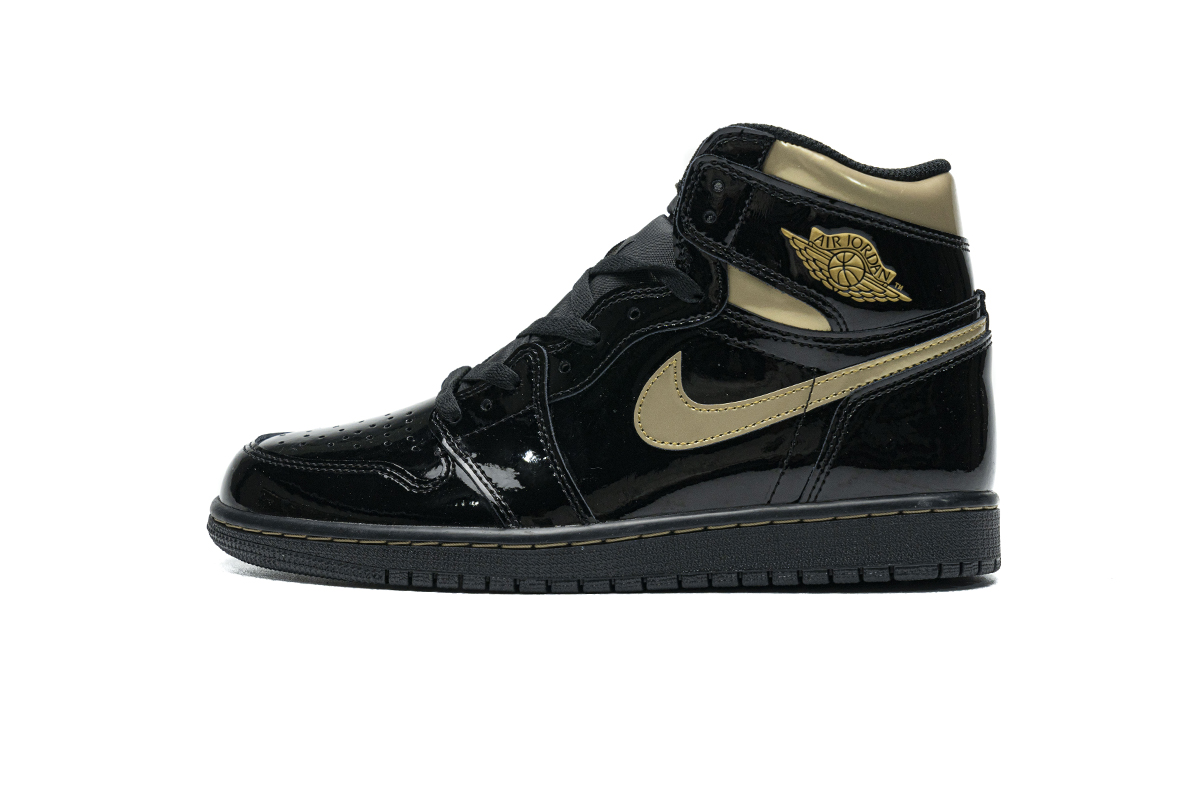 PK God Air Jordan 1 Retro High Black Metallic Gold (2020)  555088-032 