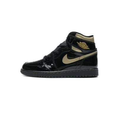 PK God Air Jordan 1 Retro High Black Metallic Gold (2020)  555088-032 