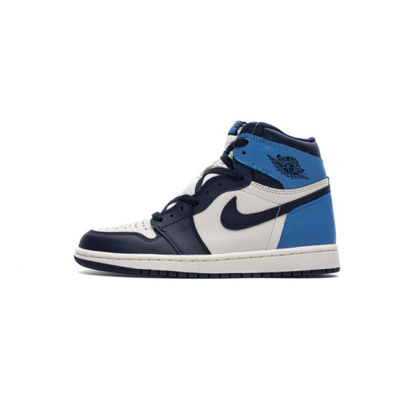 PK God Air Jordan 1 Retro High Obsidian UNC 555088-140