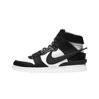 LJR Nike Dunk High Ambush Black White CU7544-001 01