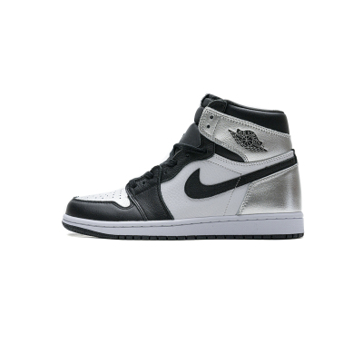 H12 Sneaker Air Jordan 1 Retro High Silver Toe (W) CD0461-001