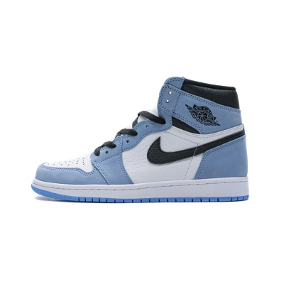 H12 Sneaker Air Jordan 1 Retro High White University Blue Black 555088-134 01