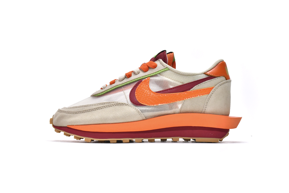 PK God Nike LD Waffle sacai CLOT Kiss of Death Net Orange Blaze DH1347-100