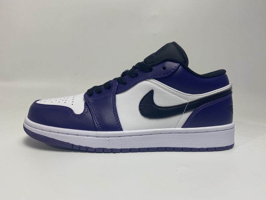 LJR Air Jordan 1 Low Court Purple White 553558-500