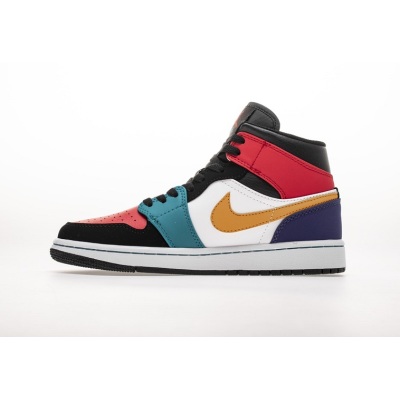 LJR Air Jordan 1 Mid Bred Multi-Color (GS) 554725-125