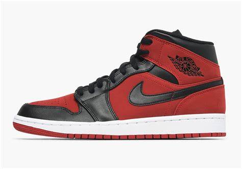 LJR Air Jordan 1 Mid Gym Red Black 554724-610 