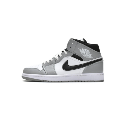 LJR Air Jordan 1 Mid Light Smoke Grey Anthracite 554724-078