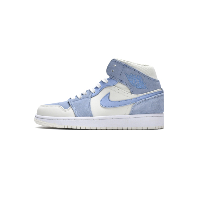 LJR Air Jordan 1 Mid Mixed Textures Blue DA4666-100