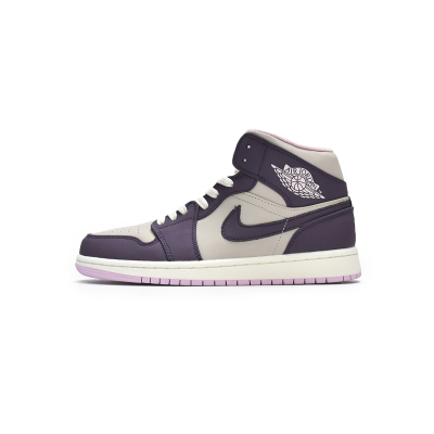 LJR Air Jordan 1 Mid Pro Purple Desert Sand (GS) 555112-500