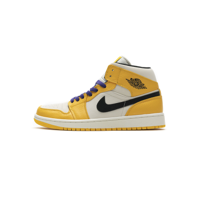 LJR Air Jordan 1 Mid SE Lakers 852542-700